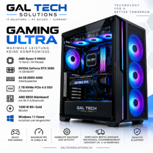 Gaming PC RTX 5080 Schweiz – Ryzen 9 9900X